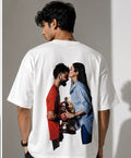 A Man & His Greatest Trophy | Premium Oversized White T-Shirt