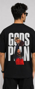GOAT 18 Forever Black Oversized T-Shirt – Premium Cotton | Gods Plan Virat Kohli Edition