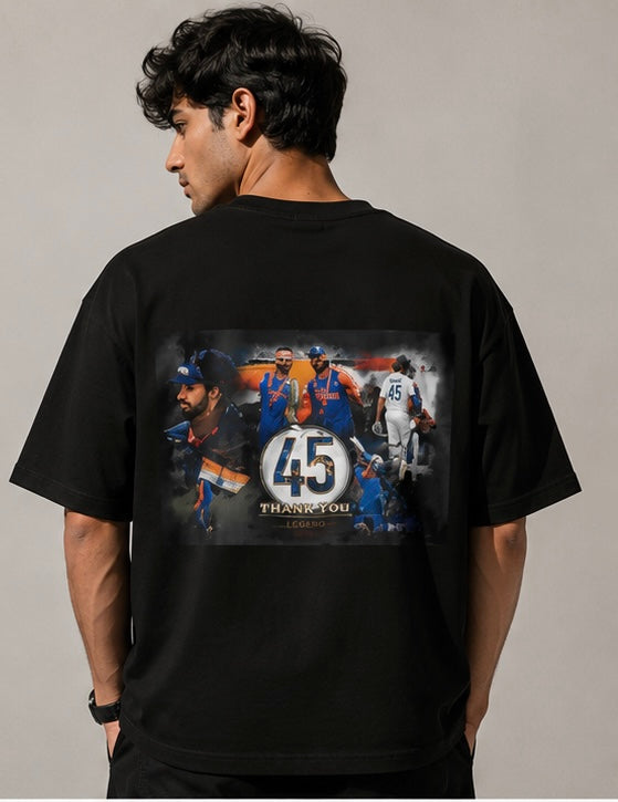 My Captain 45 Tribute – Premium Black Oversized T-Shirt | Limited Edition