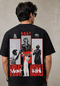 GOAT Virat Kohli Black Oversized T-Shirt | Premium Cotton | Unisex Streetwear