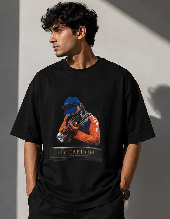 My Captain 45 Tribute – Premium Black Oversized T-Shirt | Limited Edition