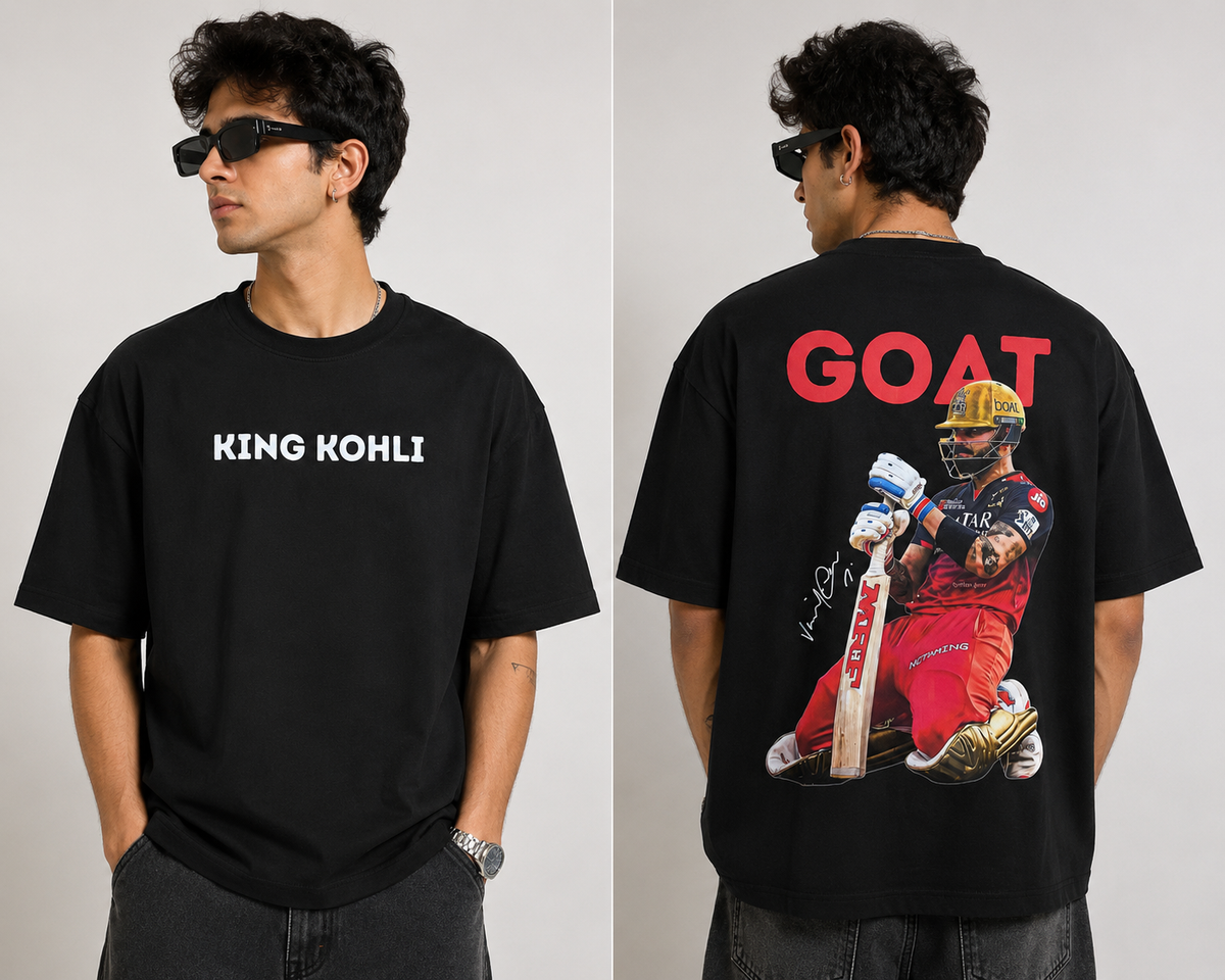 King Kohli GOAT Premium Black
Oversized T-Shirt