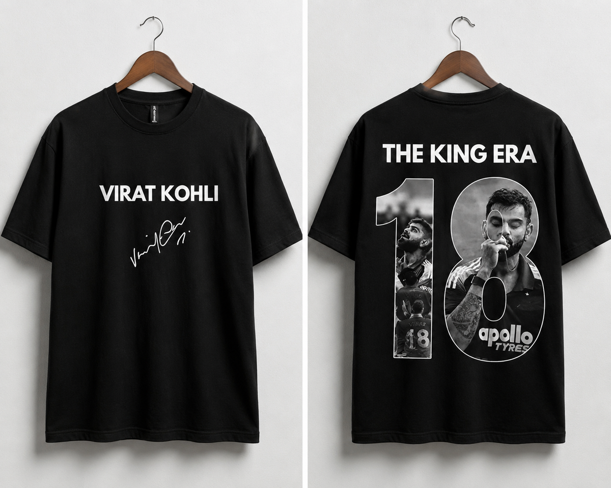 The King Era 18 Premium Oversized Tee for Cricket Fans