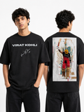 Virat Kohli Signature Oversized T-Shirt – Black 🖤🏏