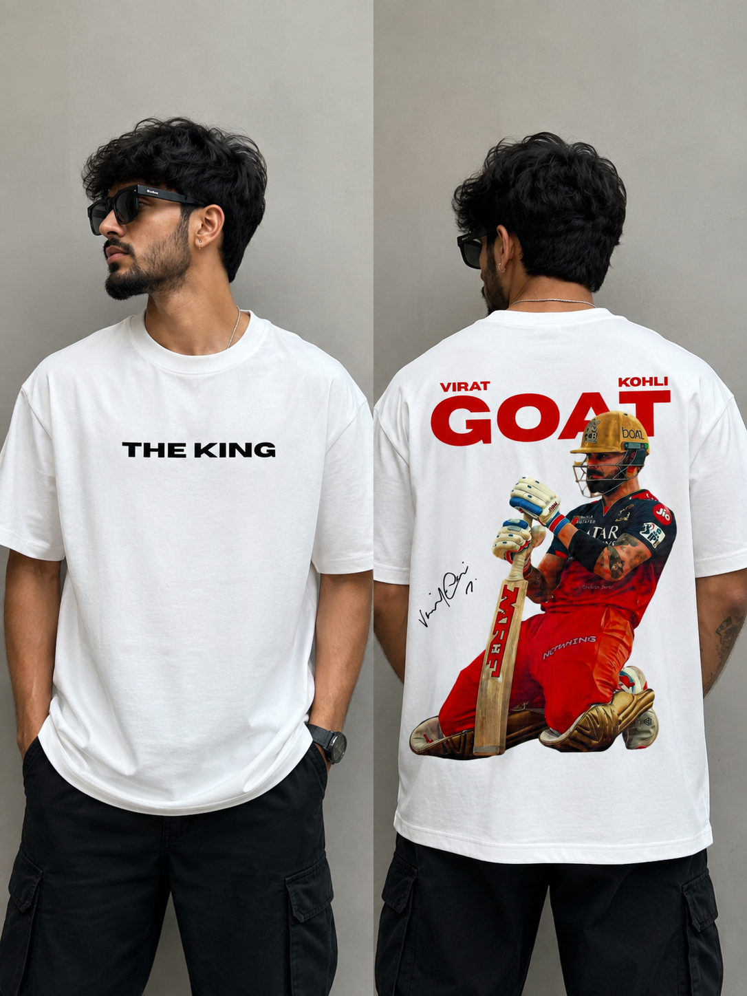 The King – Virat Kohli GOAT Oversized T-Shirt